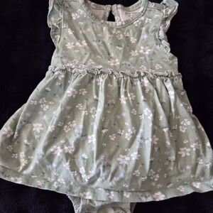 Carter's Green Floral Baby Dress